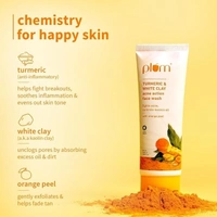  Plum Turmeric & White Clay Acne Action Face Wash: 100 ml - 100ml