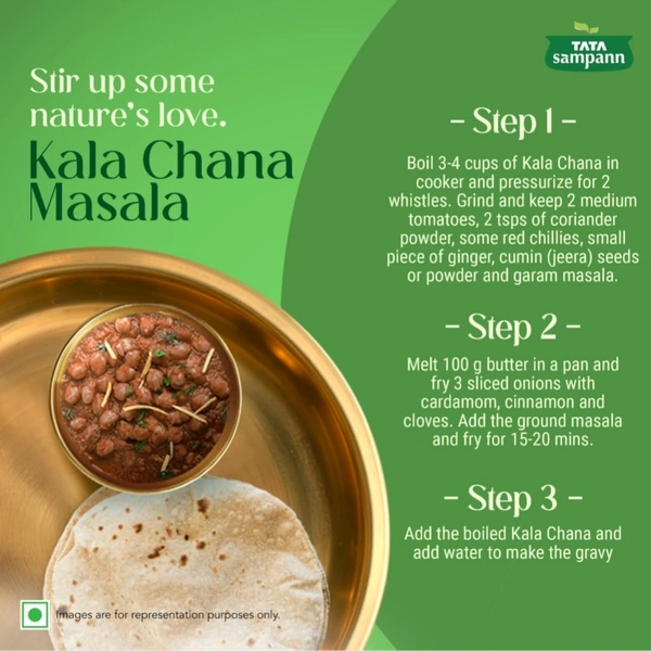 Tata Sampann Organic Unpolished (Kala) Chana: 500 g - 500g