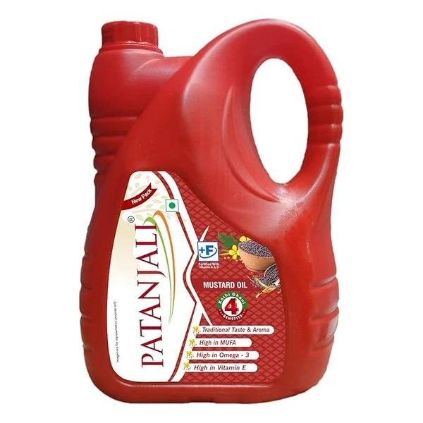 Patanjali Kachi Ghani Mustard Oil: 4.55 kg - 4.55KG