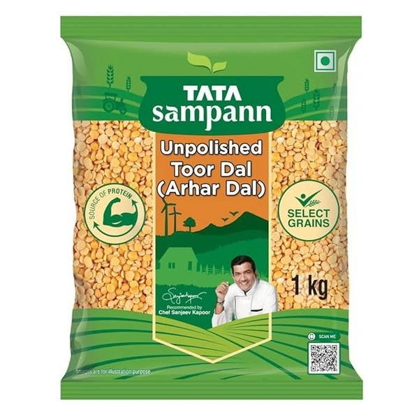  Fortune Unpolished Arhar Dal (Toor Dal): 1 kg - 1kg