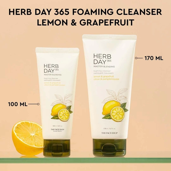 The Face Shop Foaming Cleanser Lemon & Grapefruit: 100 ml - 100ml