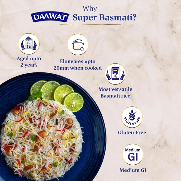Daawat Super Basmati Rice: 1 kg - 1kg