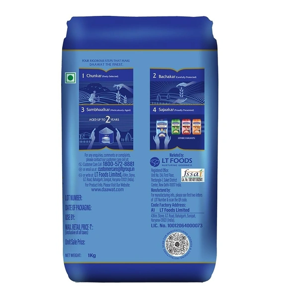  Daawat Daawat Traditional Basmati Rice: 1 kg - 1kg