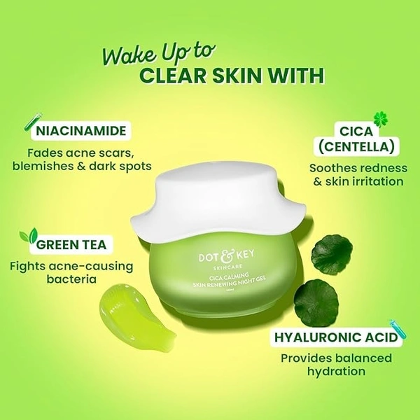 Dot & Key  Dot & Key Cica Calming Skin Renewing Night Gel: 60 ml - 60 ml
