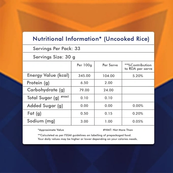  Kohinoor Super Silver Basmati Rice: 1 kg - 1kg