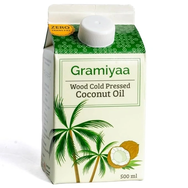 Gramiyaa Wood Cold Pressed Coconut Oil (500 ml): 453 g - 500ML