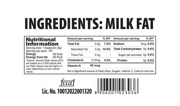 Gowardhan Pure Cow Ghee (1 L): 905 g - 1L