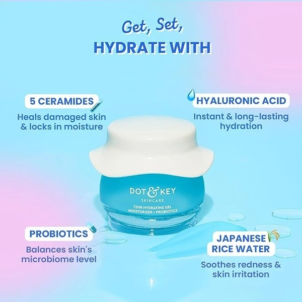 Dot & Key  Dot & Key 72HR Hydrating Gel + Probiotics: 60 ml - 60 ml
