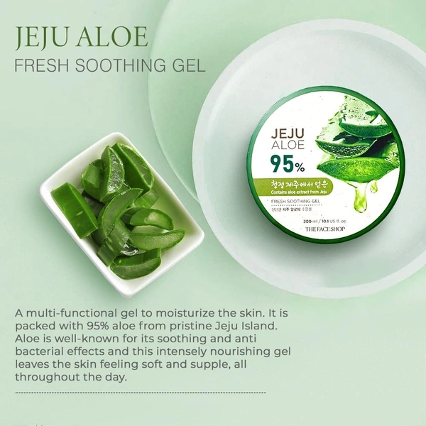  The Face Shop Jeju Aloe Fresh Soothing Gel: 300 ml - 300ml