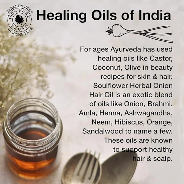 Soulflower Herbal Onion Hair Oil: 120 ml - 120ml