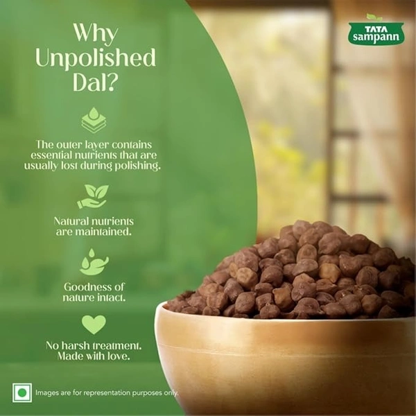 Tata Sampann Organic Unpolished (Kala) Chana: 500 g - 500g
