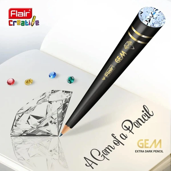 Flair Creative Gem Extra Dark Pencil: 10 Piece - 10 Piece