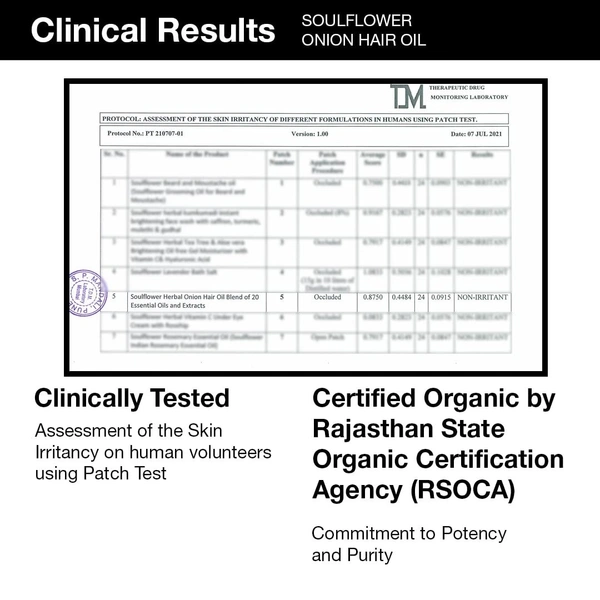 Soulflower Herbal Onion Hair Oil: 120 ml - 120ml