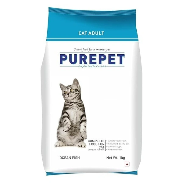 Purepet Ocean Fish Adult Cat Food: 1 kg - 1 kg