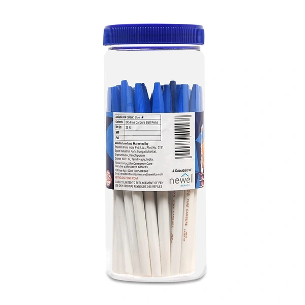 Reynolds 045 Jar Ball Pen - Blue: Pack Of 25 - Pack Of 25