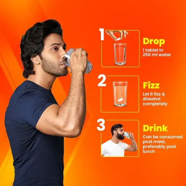  Fast & Up Charge Natural Vitamin C From Amla Extract & Zinc: 20 Unit - 20unit