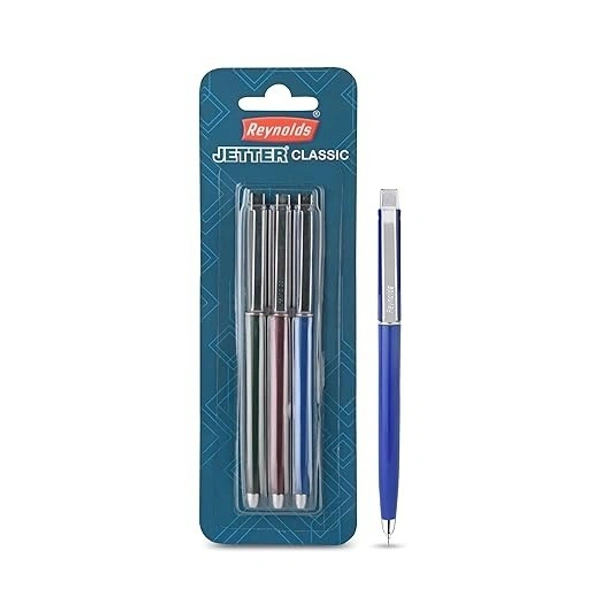 Reynolds Jetter Classic Ball Pen - Blue: Pack of 3 - Pack of 3