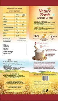  Nature Fresh Sampoorna Superior MP Wheat Atta: 10 kgs - 10kg