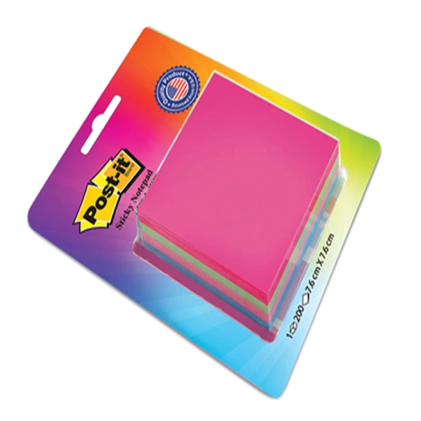 Aroohi Mart Post-It Cube - 4 Colour Sticky Notes: 1 Unit - 1 Unit