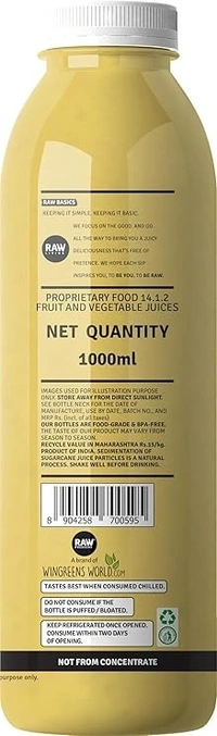 Raw Pressery Sugarcane: 1 L - 1L