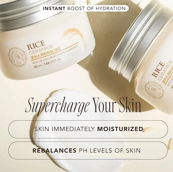 The Face Shop Rice Ceramide Moisturizing Cream: 50 Ml - 50ml