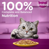 Whiskas Chicken In Gravy Flavour 1+ Years Cat Food: 14 Ux80 g - 14 Ux80 g