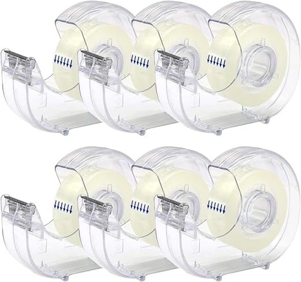D Homes Plastic Tape Dispenser - 18 mm x 33 Metres: 3 Pieces - 18 mm x 33 Metres: 3 Pieces