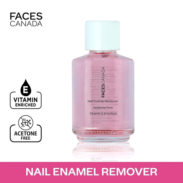 Faces Canada Faces Canada Nail Enamel Remover Transparent: 30 ml - 30ml