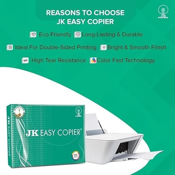 JK Easy Copier 70 GSM A4 Paper: 500 Sheets - 500 Sheets