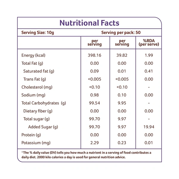 Organic Tattva Sugar: 1 kg - 1kg