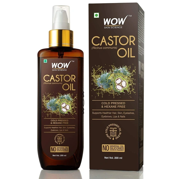 WOW Castor Oil For Hair & Skin: 200 ml - 200ml