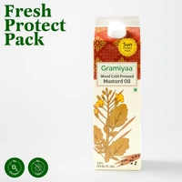 Gramiyaa Wood Cold Pressed Mustard Oil: 1 L - 1L
