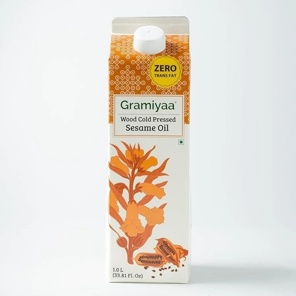 Gramiyaa Wood Cold Pressed Sesame Oil (1 L): 910 g - 1L