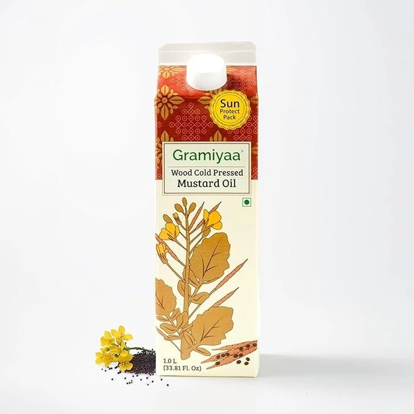 Gramiyaa Wood Cold Pressed Mustard Oil: 1 L - 1L