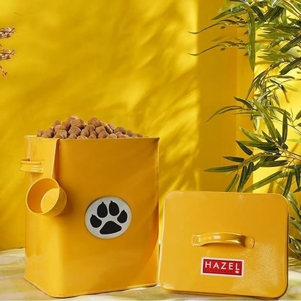 HAZEL Pet Food Container (Yellow) - 6600 ml: 1 Unit