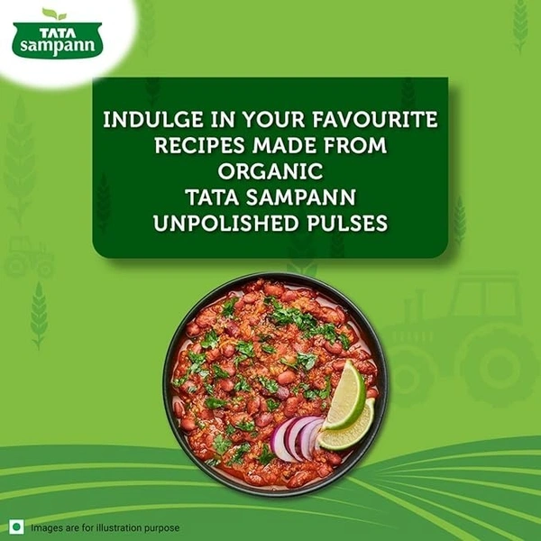 Tata Sampann Organic Unpolished Rajma Red: 500 g - 500g