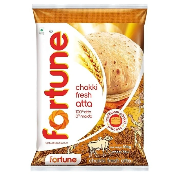 Fortune Chakki Fresh Wheat Atta: 10 kgs - 10kg