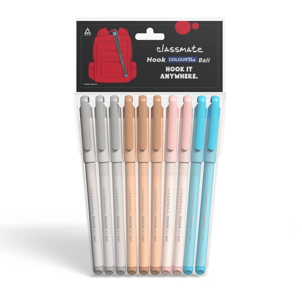 Classmate Hook Ball Pen Colourfast - 10 Pieces: 1 Unit - 10 Pieces: 1 Unit