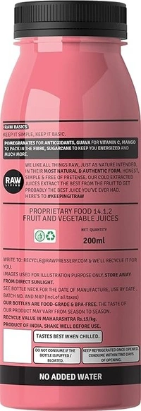 Raw Pressery Natural Mixed Fruit Juice: 200 ml - 200ML
