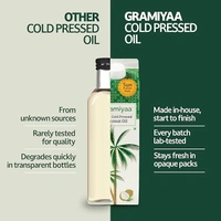 Gramiyaa Wood Cold Pressed Coconut Oil (500 ml): 453 g - 500ML