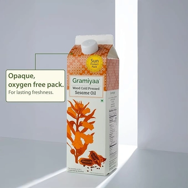 Gramiyaa Wood Cold Pressed Sesame Oil (1 L): 910 g - 1L