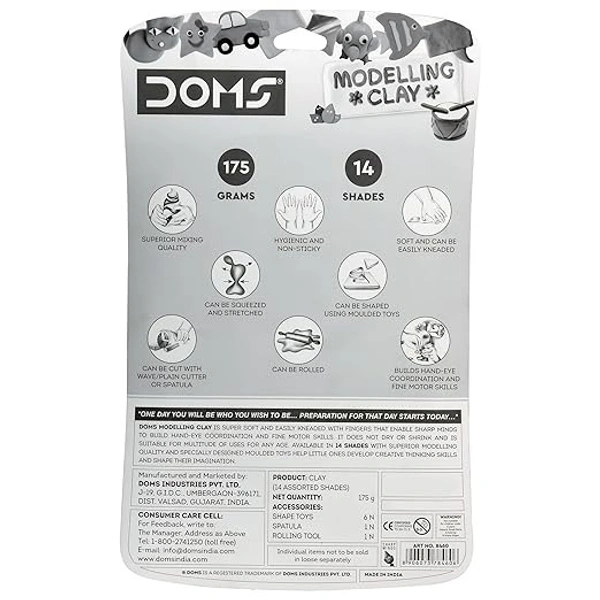 Doms Modelling Clay - 14 Shades: 1 Unit - 14 Shades: 1 Unit
