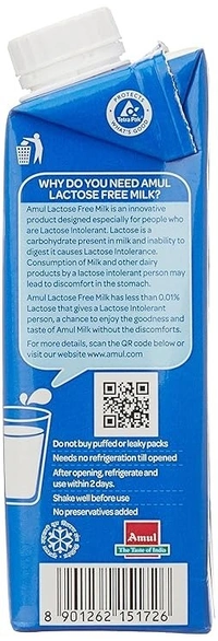 Amul Lactose Free Milk: 200 ml - 200ml
