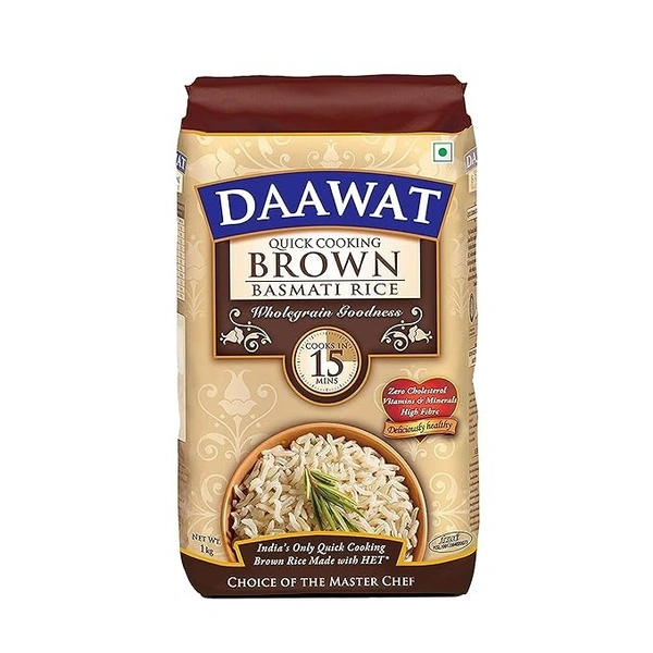 Daawat Brown Basmati Rice: 1 kg - 1kg