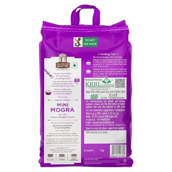 India Gate India Gate Mini Mogra (Broken) Basmati Rice: 10 kgs - 10kg