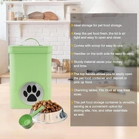HAZEL Pet Food Container (Green) - 3200 ml: 1 Unit - 3200 ml: 1 Unit