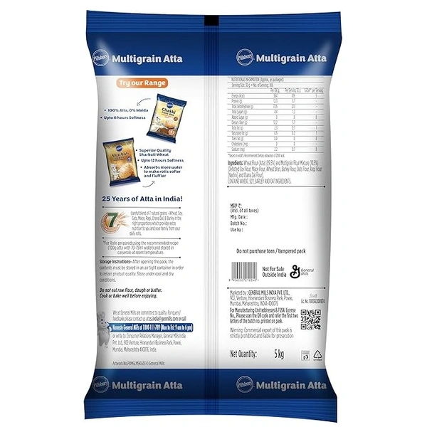 Pillsbury Pillsbury Multi Grain Atta: 5 kgs - Pillsbury