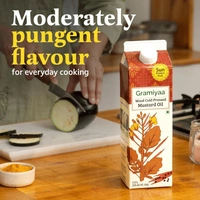Gramiyaa Wood Cold Pressed Mustard Oil: 1 L - 1L