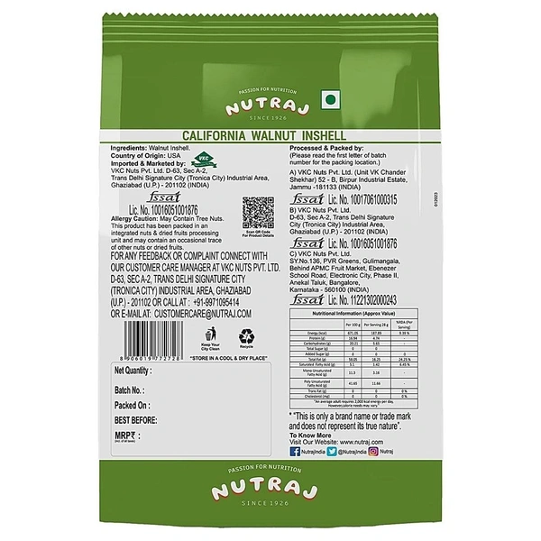Nutraj California Whole Walnut (Akrod): 1 kg - 1kg