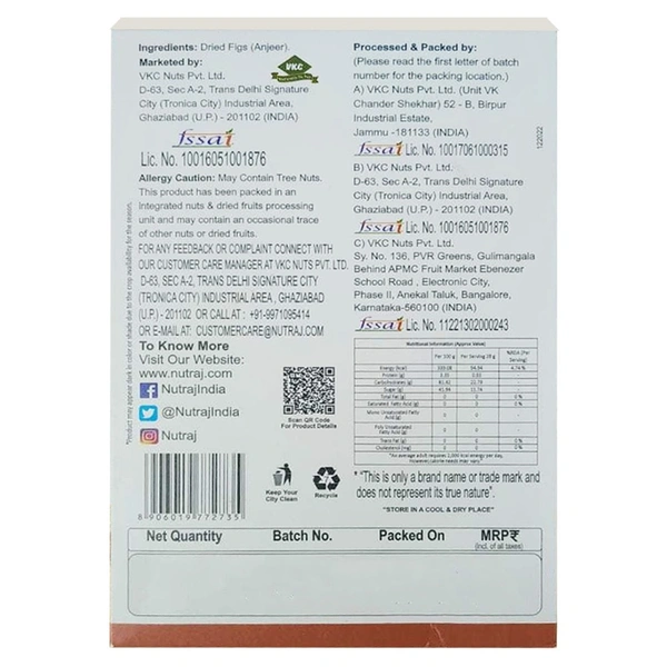 Nutraj Dried Figs (Anjeer): 500 g - 500g